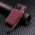 thumbnail image 6 of Case for iPhone 15 Pro Max, Detachable Crossbody Strap Wallet Case with Card Slots, Stand Ring Flip PU Leather Protective Cover Lanyard for Women for iPhone 15 Pro Max, Winered, 6 of 6
