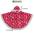 thumbnail image 5 of PAVILIA Wearable Blanket for Adult Women, Cozy Plush Fleece Blanket Poncho Cape with Hood, Super Soft Shawl, Angel Wrap Throw for Office, Snowflake Red, 5 of 10