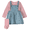 Denim/Pink Bows, variant on Baby Girl Dress Set, 3-Piece, Sizes 0/3-24 Months