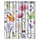 thumbnail image 1 of ABPHQTO Cortina de ducha impermeable mariposa y flor 160x180 cm, 1 of 1