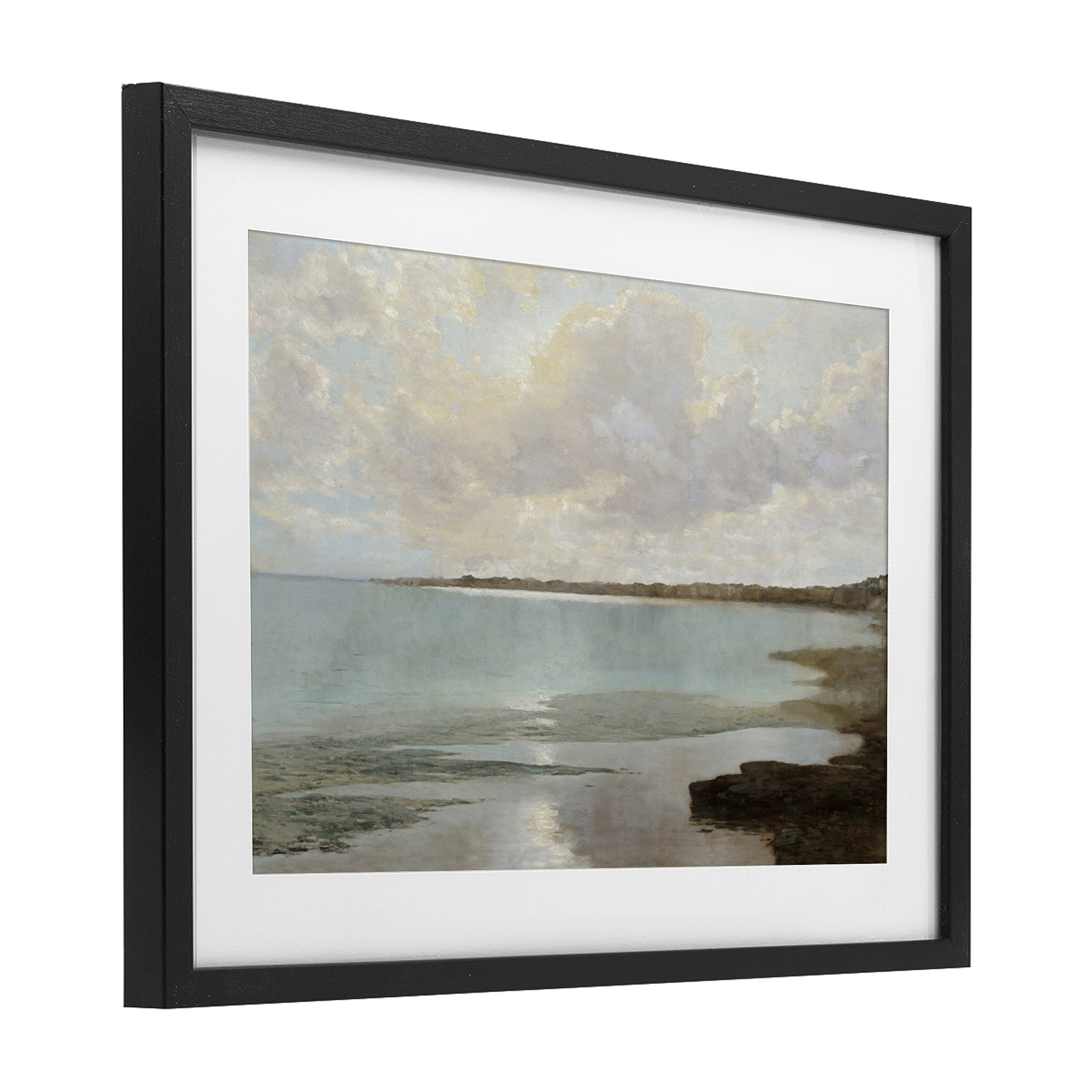 Stupell Industries At The Shore Horizon Black Framed Print Under Glass, design by Christy McKee
