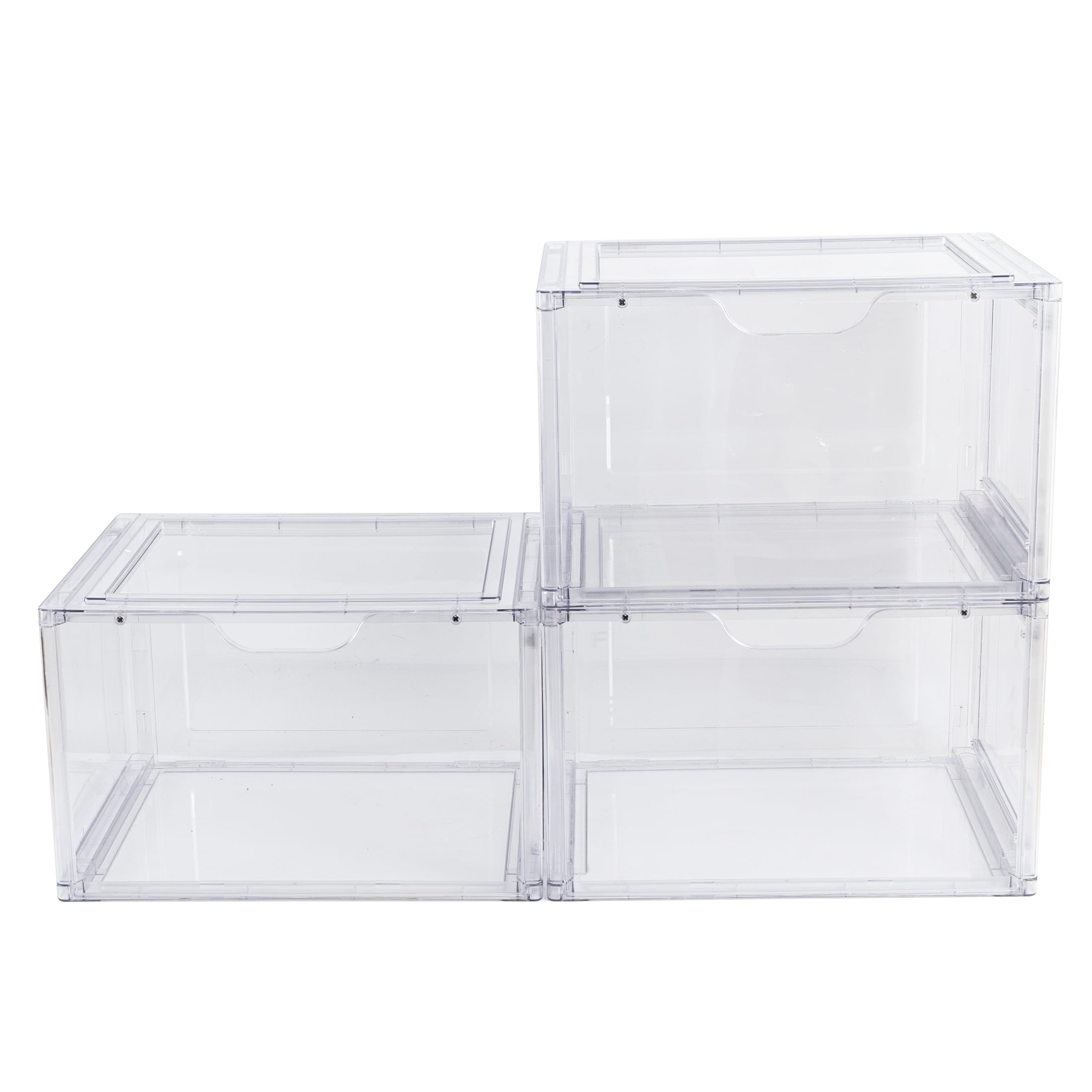 With Ventilation Clear Shoe Storage Boxes 8 Pack - XXL Stackable Drop ...