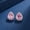 Pink Diamond Ear Studs, variant on Water Drop Pendant Necklace Ring Stud Earrings Three-piece Set