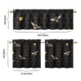 thumbnail image 6 of Kitchen Curtains 24 Inch Short - 3 Panel Set with Cute Bumble Bee and Honeycomb Print, Rod Pocket Window Curtain, 100% Polyester for Bee Lovers, Farmhouse, Kitchen, Living Room, Easy Wash, 6 of 6