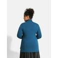thumbnail image 3 of TIYOMI Women's Plus Size Teal Blue Tops Long Sleeve 3X Knitted Sweaters Turtleneck Shirts High Neck Tops Knitting Basic Solid Color Casual Warm Pullover Fall Winter Jumper Tops 3XL 22W 24W, 3 of 7