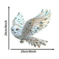 thumbnail image 3 of 8 Inch Flying Owl Acrylic Suncatcher Stained Glass Effect Window Car Hanging Valentine's Day Ornament Indoor Outdoor Decor Garden Sun Catcher Gifts Boho Spiritual Decorations for Women Mom Grandma, 3 of 6