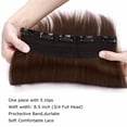 thumbnail image 4 of Benehair Clip in One Piece 100% Remy Real Human Hair 3/4 Full Head Straight for Women 8"-24" Brown Thick, 4 of 10