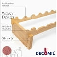 thumbnail image 2 of DECOMIL Bamboo Wine Rack, 9-Bottle Countertop Wine Storage Stand, Modular & Stackable Wooden Wine Rack Organizer, 2 of 7