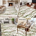 thumbnail image 5 of Large Area Rugs for Living Room Bedroom, Green Pink Weeping Eucalyptus 5'x8' Rug Washable Carpet Runner Indoor Outdoor, Spring Summer Farmhouse Leaves Non Slip Floor Mats Rug for Kitchen, Bathroom, 5 of 8