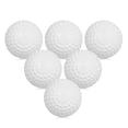 thumbnail image 1 of 6 Pack 9 Inch PU Dimpled Baseballs with Drawstring Carry Bag for Pitching Machine Practice, 1 of 7