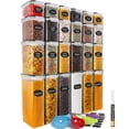 thumbnail image 1 of Juego Recipientes Herméticos para Almacenar Alimentos, Contenedores para Alimentos, Sin BPA, Organización de Cocina y Alacena Recipientes de Plástico, con Etiquetas y Marcador (24 Piezas), 1 of 9