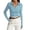 Light Blue, variant on Shachafan Women's Long Sleeve V Neck Slim Fit Casual Basic Pleated Top T Shirt Compression Shirt Women