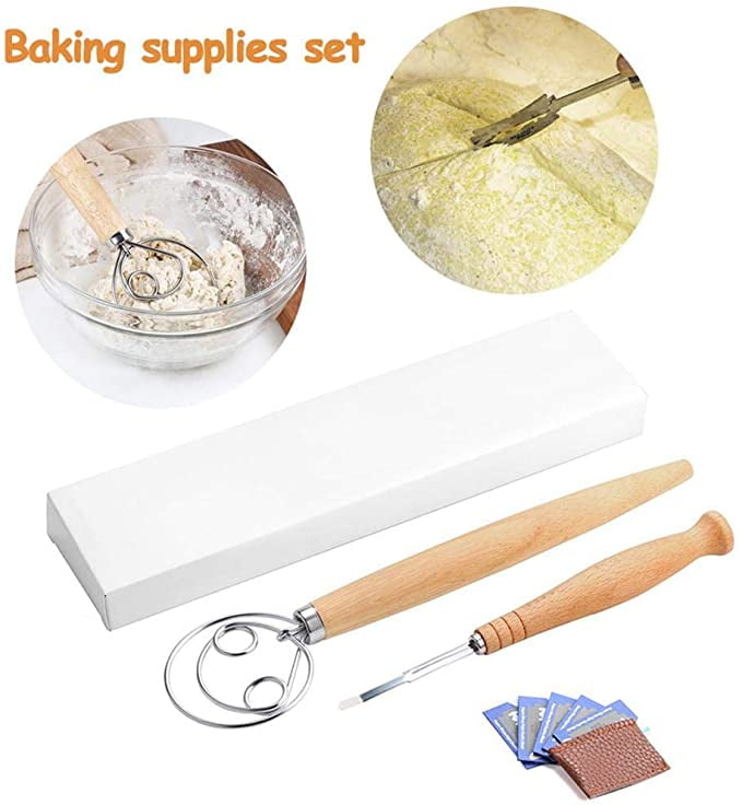 Scoring Lame Pastry Cutter Stainless Steel Danish Dough Whisk Bread Tools Set 