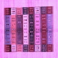thumbnail image 1 of Ahgly Company Indoor Square Abstract Purple Contemporary Area Rugs, 6' Square, 1 of 4