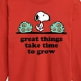 thumbnail image 3 of Peanuts - Great Things Take Time To Grow - Toddler & Youth Long Sleeve Graphic T-Shirt, 3 of 6