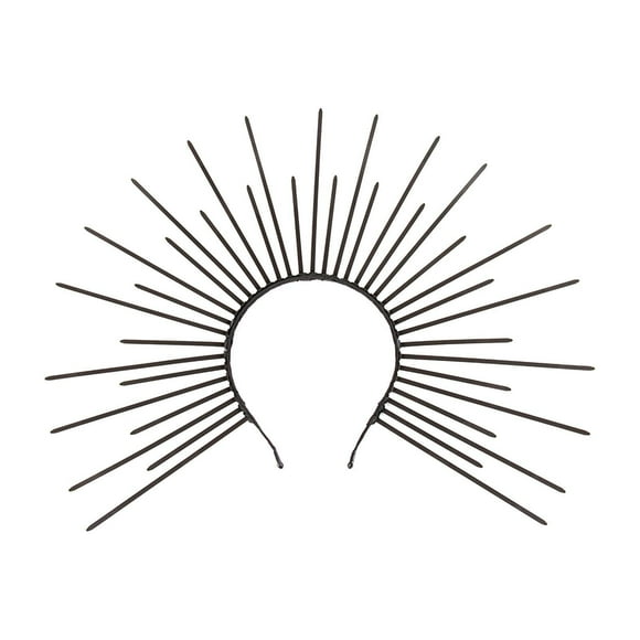 Diadema de halo para Halloween, aro para el pelo, accesorio decorativo para cosplay, novedad, banda para el pelo portátil, banda para el pelo Negro