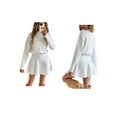 thumbnail image 3 of Fall Sweater Sets Skirt Sets Women 2 Piece Outfits Long Sleeve Top and Skirts Set White XL, 3 of 7