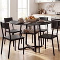 thumbnail image 4 of Gymax Round Dining Table for 4-6 47.5'' Dining Room Table w/Storage Shelf & Metal Legs Black, 4 of 10