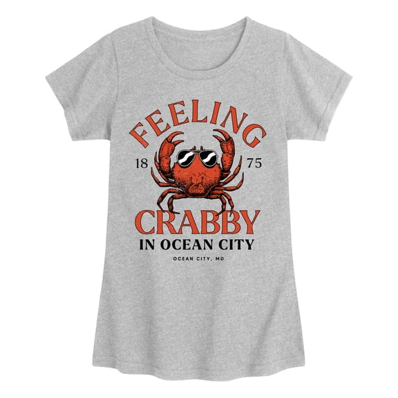 Instant Message - Feeling Crabby Ocean City Fitted Short Sleeve Graphic T-Shirt