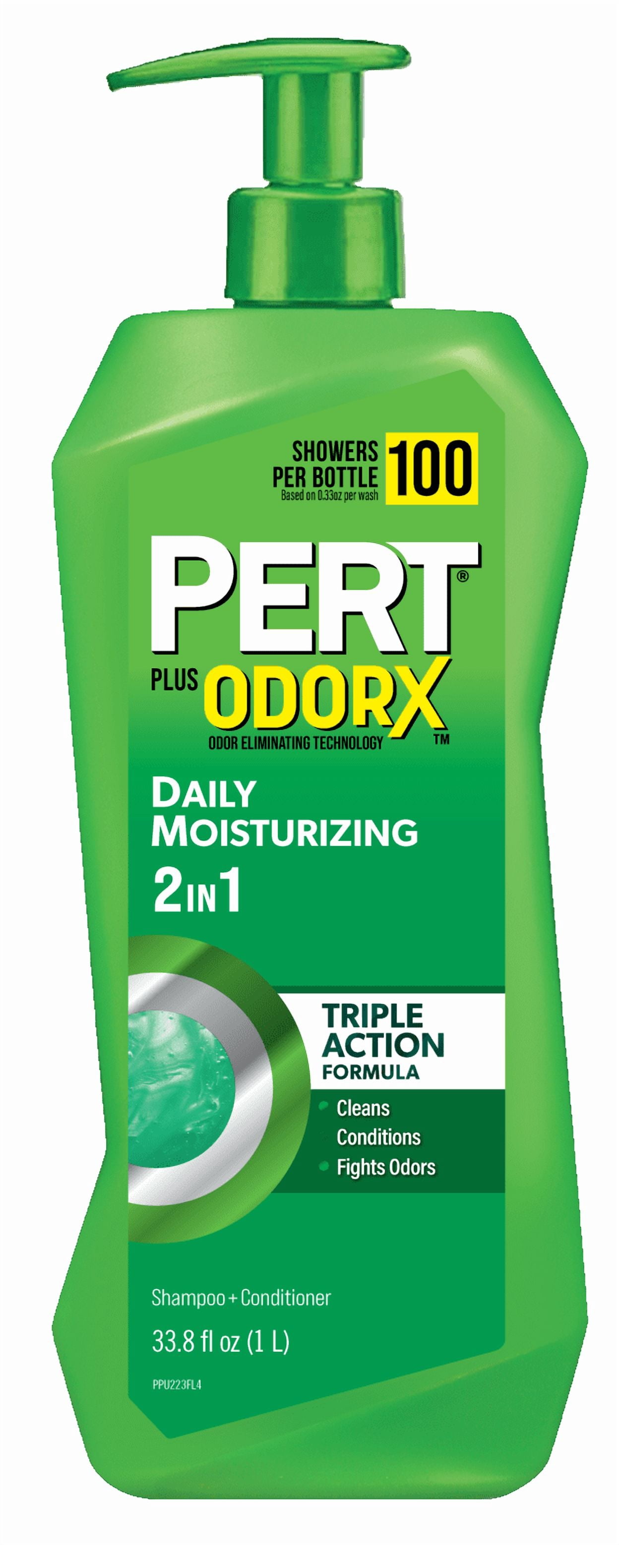(6 pack) Pert Plus OdorX Daily Moisturizing 2-in-1 Triple Action Formula 33.8 fl oz