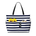 thumbnail image 1 of Fotbe Navy Blue And White Stripes Bolsa de Viaje para Playa - Resistente al Agua, Bolsa Tote de Gran Capacidad y Ligera con 7 Bolsillos para Mujeres y Hombres, 1 of 7