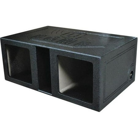 Slot Port Enclosures - QPower QBOMB12VLSQ Dual Square 12 inch Slot Ported Deep Mount Woofer Enclosure