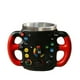 thumbnail image 1 of Taza de acero inoxidable de resina con forma de volante, 1 of 2