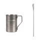 thumbnail image 4 of Taza de camping de acero inoxidable ligera y práctica, ideal para café o leche. gris y cuchara, 4 of 9
