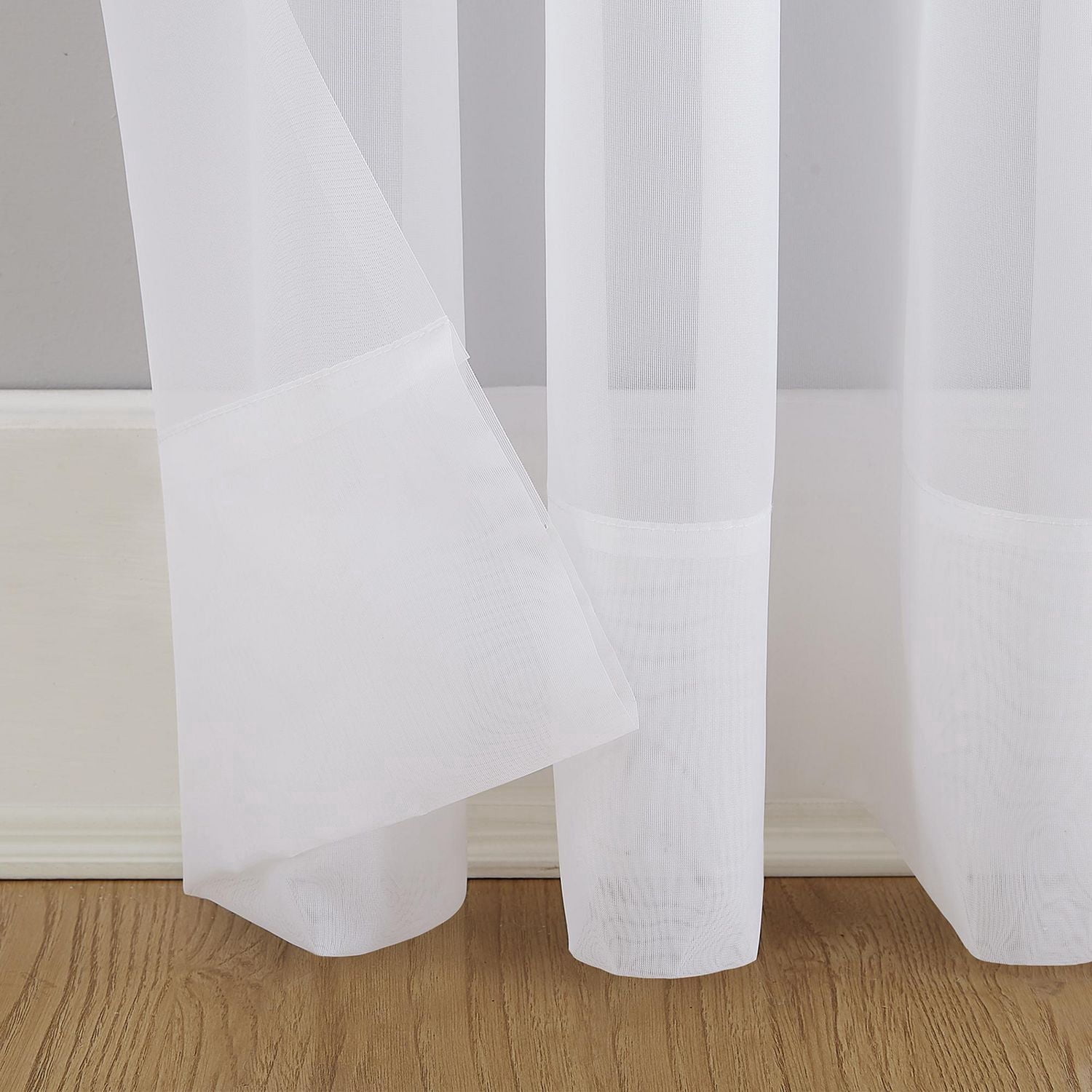 Mainstays Marjorie Sheer Voile Window Curtains Panel Pair