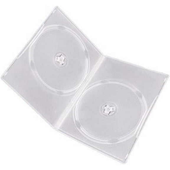 Bilot 7mm Slim Clear Double / Case, 100 Pieces Pack. (2 Discs Capacity per Case)