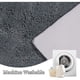 thumbnail image 3 of Alfombra de baño, alfombra de ducha redondeada de cuarto pequeño, microfibra, súper absorbente, antideslizante, cómoda alfombra de baño, mampara de bañera (gris), 3 of 5