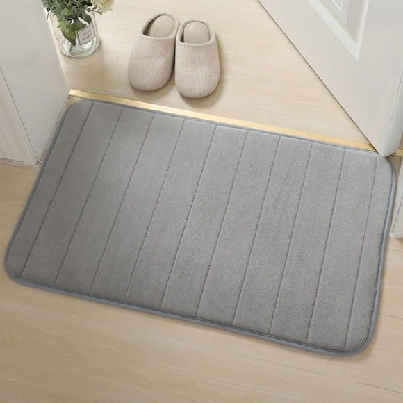 Plush 40x60 Memory Foam Bath Mat with Non Slip Bottom Bathroom Rug Set