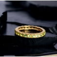 thumbnail image 3 of Green Peridot Eternity Band Ring Wedding Engagement Stackable Ring 925 Sterling Silver Yellow Gold Plated Gemstone Jewelry For Women Gift By KIRAN FINE JEWELS, 3 of 5