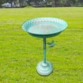 thumbnail image 1 of Bath de pájaros Birdfeeder de pie vintage Pedestal de hierro fundido Tazón decorativo al aire libre Azul, 1 of 8