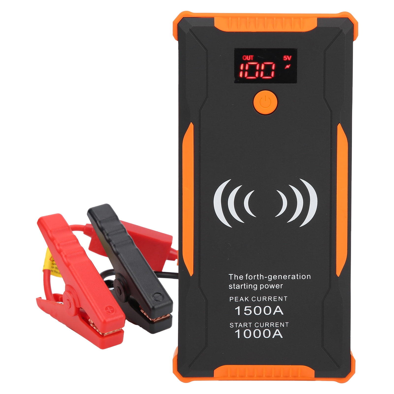 Car Jump Starter 22000mAh 2‑USB 10W Fast Charging with Light Universal for 12V Diesel Gasoline Vehicle Igniter