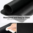 thumbnail image 6 of Leather Desk Pad Protector, 23.6" x 11.8" Waterproof Mouse Pad Desk Mat, Non-Slip PVC Leather Desk Blotter Laptop Desk Pad Writing Pad(Black), 6 of 7
