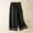 (Fashion 79)Black, variant on Women Solid Color Embroidery Art Style Plus Size Long Pants Summer Fashion Flowing Double Layer Thin Wide Leg Pants