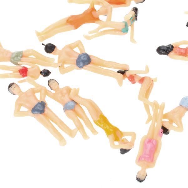 20x 1/50 Scale Painted Model Swimsuits Swimmers Figures Beach Sunbathing Accessories