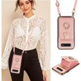 thumbnail image 5 of REQO Phone Case for Samsung Galaxy S10 Plus Wallet Cell Cover with Screen Protector and Crossbody Strap Ring Stand RFID Credit Card Holder S10+ S10plus 10S Edge S 10 10plus Women Girls Rose Gold, 5 of 8