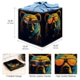 thumbnail image 3 of Xiong Fugu Foldable Clothes Storage Toy Box Storage Bin with Handle, 10.8"x10.5"x10.6", Large Capacity, 3 of 6