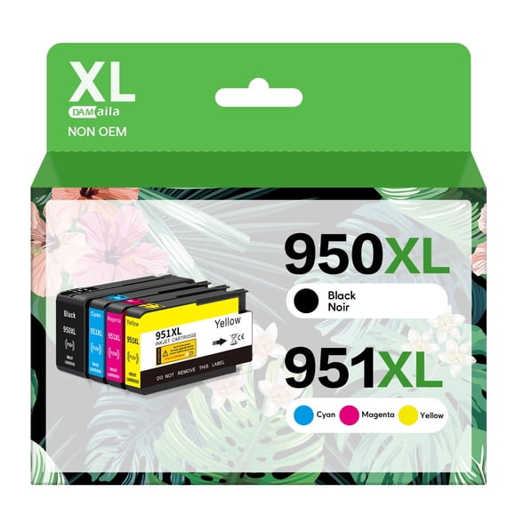 Cartucho de tinta DAM aila compatible para HP 950XL 951XL, paquete de 4