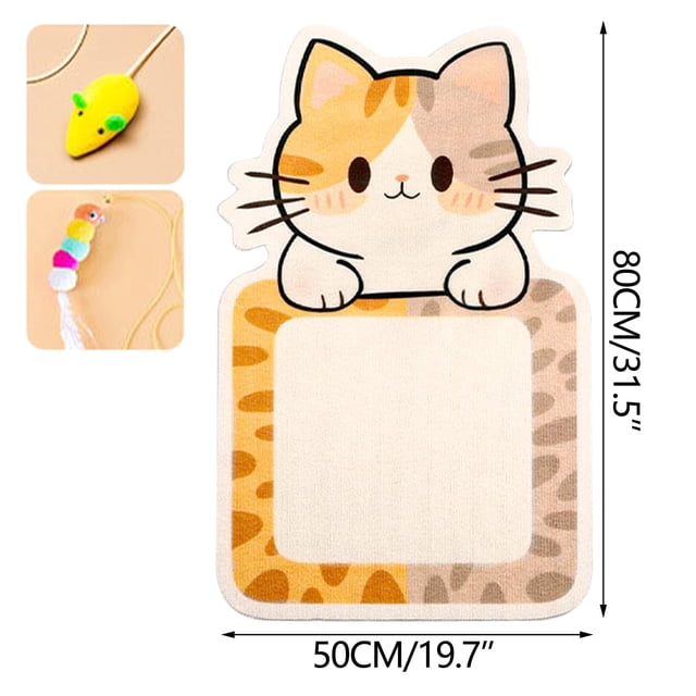 Rascador vertical de pared para gatos, duradero, no se descascara e incluye juguetes para gatos (ratones u orugas) enviados al azar.