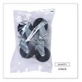 thumbnail image 6 of Wire Shelving Casters - ALESW790004 3 Wheel Locking Stem Casters (4-Set) - Black, Optional Grip Ring, Heavy Duty Rolling Casters for Shelving Units, 6 of 8