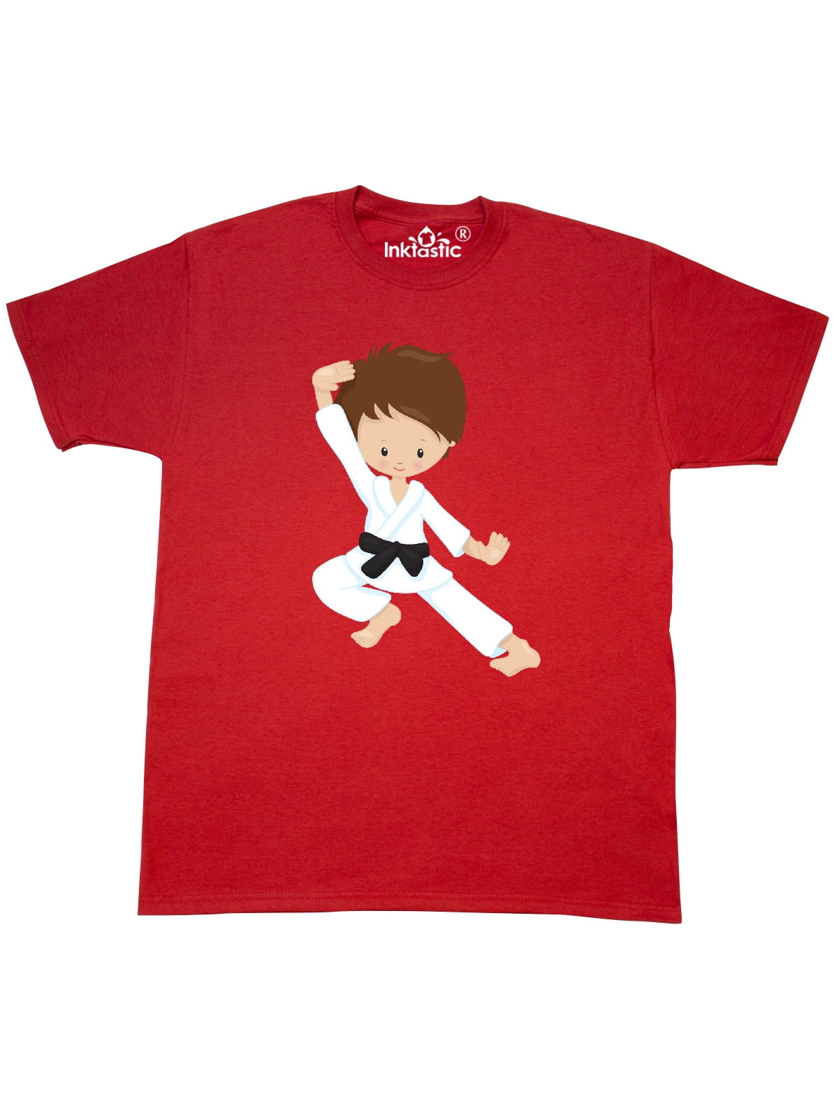Karate Pose Toddler T-Shirt Brown Hair Black Belt inktastic Cute Girl