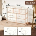 thumbnail image 2 of QUIOCOZY 7-Drawer Dresser for Bedroom & Living Room, Fabric Storage Organizer with Waterproof Wood Top, Metal Frame, Adjustable Feet, White, 2 of 6