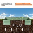 thumbnail image 4 of 6x3x1FT (1 Pack) Galvanized Raised Garden Bed Kit, Outdoor Metal Planter Box for Vegetables, Rectangular Steel Container, Green, 4 of 8