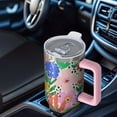 thumbnail image 6 of OBREWU Pioneer Flower Tumbler with Handle and Lid,Pioneer Flower 40oz Double Wall Vacuum Insulated Tumbler,Cups Gift for Women and Men, 6 of 7