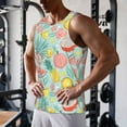 thumbnail image 5 of Vsdgher Bright Peach Men's Workout Tank Tops Sleeveless Gym Shirt Quick Dry Fitness Bodybuilding Sleeveless T Shirt-Large, 5 of 7