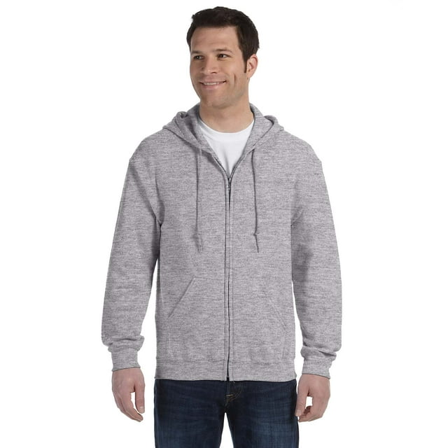 Gildan Sweat à Capuche à Fermeture à Glissière Complet pour Adulte
