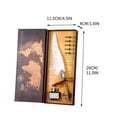 thumbnail image 3 of WWV Vintage Quill Dip Pen Set Glass Feather Pen with 15ml Ink 5 Nibs Brass Base and Letter Opener Calligraphy Writing Gift Set for Women and Men, 3 of 3